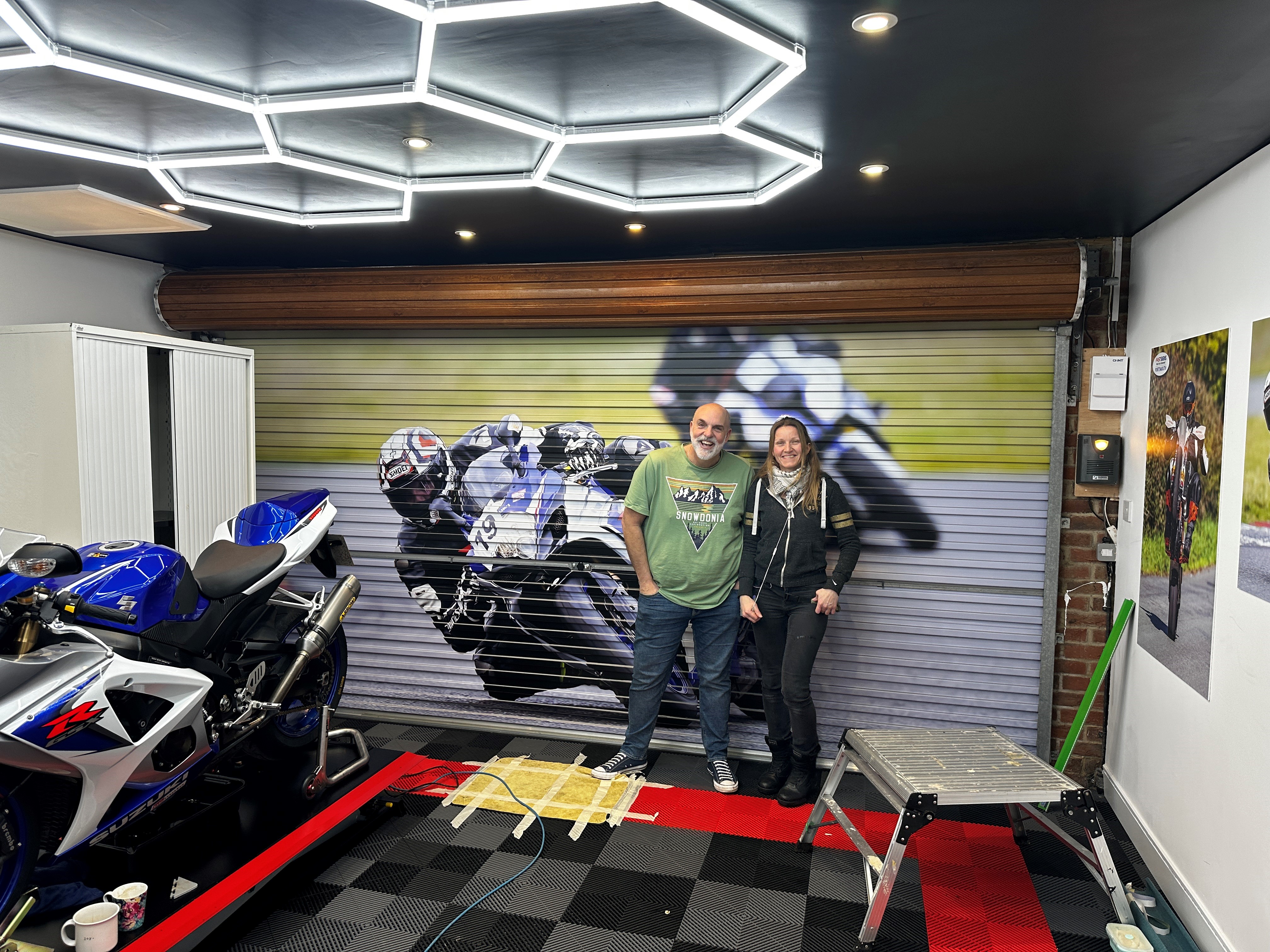 Owners in garage